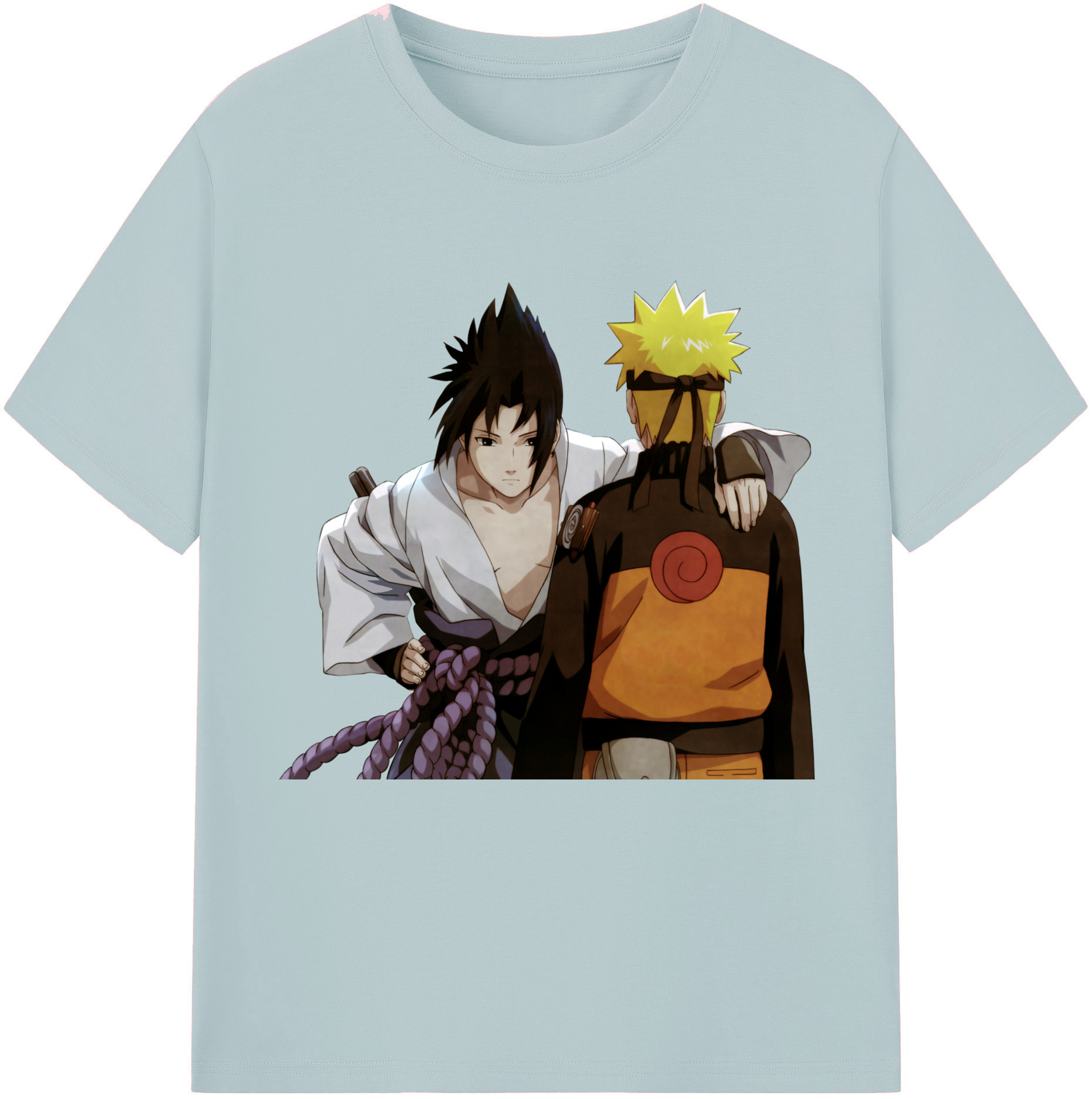 （画像用） NARUTO -ナルト- うちは サスケ Uchiha Sasuke 綿100％半袖Tシャツ（フロントプリント）
